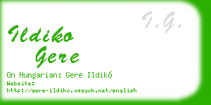 ildiko gere business card